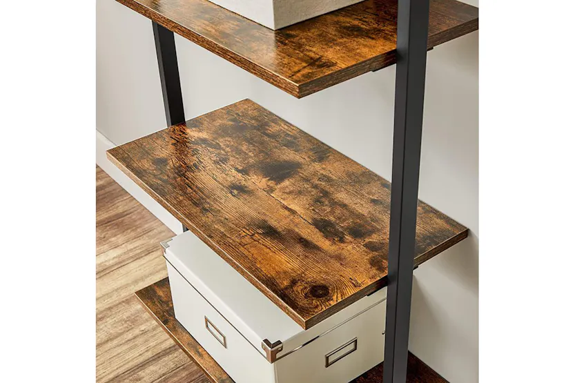 Vasagle Ladder Shelves | 6 Shelves | Rustic Natural/Black Vasagle Ladder Shelves | 6 Shelves | Rustic Natural/Black