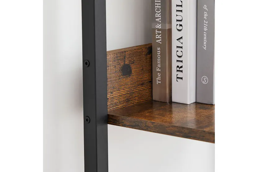 Vasagle Ladder Shelves | Narrow | 5 Shelves | Rustic Brown/Black Vasagle Ladder Shelves | Narrow | 5 Shelves | Rustic Brown/Black