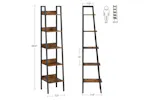 Vasagle Ladder Shelves | Narrow | 5 Shelves | Rustic Brown/Black Vasagle Ladder Shelves | Narrow | 5 Shelves | Rustic Brown/Black