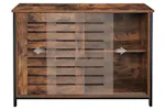 Vasagle Industrial Cabinet with Sliding Doors | Rustic Brown & Black Vasagle Industrial Cabinet with Sliding Doors | Rustic Brown & Black