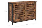 Vasagle Industrial Cabinet with Sliding Doors | Rustic Brown & Black Vasagle Industrial Cabinet with Sliding Doors | Rustic Brown & Black