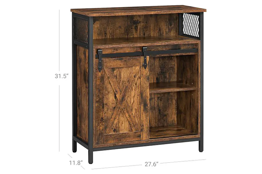 Vasagle Storage Sideboard with Barn Door | Rustic Brown & Black Vasagle Storage Sideboard with Barn Door | Rustic Brown & Black