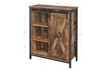 Vasagle Industrial Storage Cabinet with Barn Door | Rustic Brown & Black Vasagle Industrial Storage Cabinet with Barn Door | Rustic Brown & Black