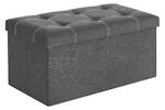 Songmics Foldable Storage Ottoman Bench | Dark Gray Songmics Foldable Storage Ottoman Bench | Dark Gray