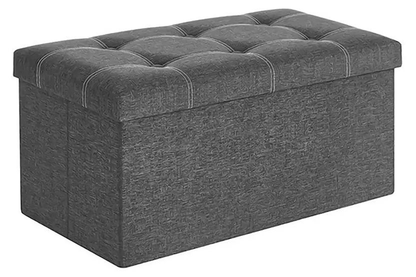 Songmics Foldable Storage Ottoman Bench | Dark Gray Songmics Foldable Storage Ottoman Bench | Dark Gray