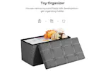Songmics Foldable Storage Ottoman Bench | Dark Gray Songmics Foldable Storage Ottoman Bench | Dark Gray