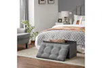 Songmics Foldable Storage Ottoman Bench | Dark Gray Songmics Foldable Storage Ottoman Bench | Dark Gray