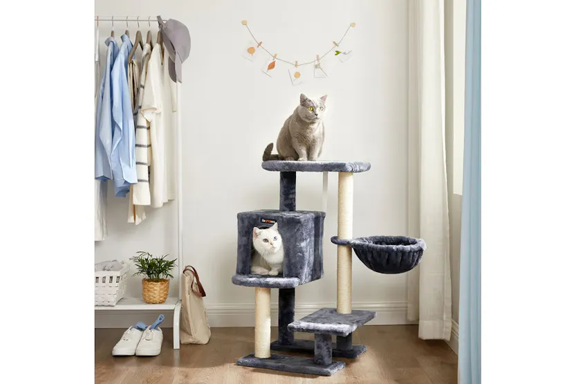 Feandrea Cat Condo with Bed & Hammock | Smoky Gray Feandrea Cat Condo with Bed & Hammock | Smoky Gray