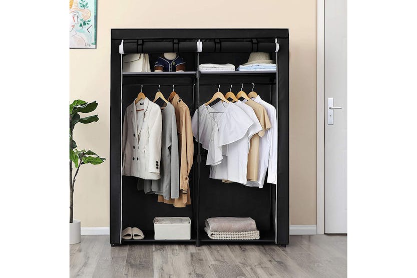 Songmics Wardrobe with Hanging Rods | Black Songmics Wardrobe with Hanging Rods | Black