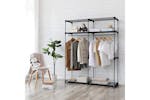 Songmics Wardrobe with Hanging Rods | Black Songmics Wardrobe with Hanging Rods | Black