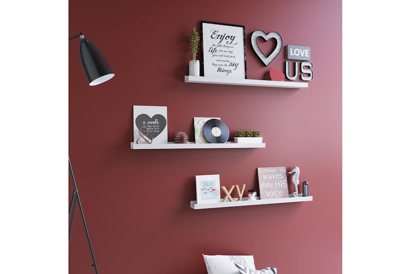 Songmics Picture Ledge Floating Shelf | White Songmics Picture Ledge Floating Shelf | White