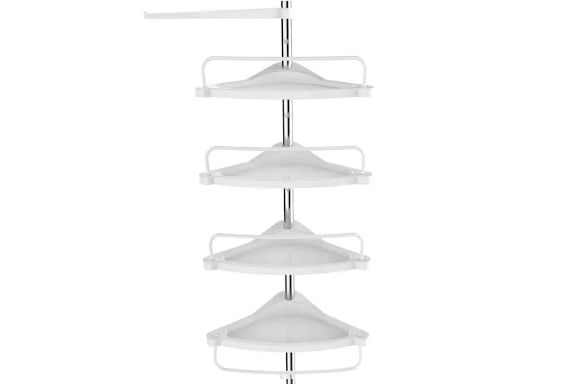 Songmics Tension Corner Shower Caddy | White & Silver Songmics Tension Corner Shower Caddy | White & Silver