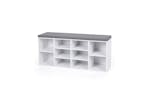 Vasagle Shoe Bench Storage Cabinet With Cushion | White Vasagle Shoe Bench Storage Cabinet With Cushion | White