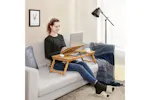 Songmics Tilting Top Laptop Desk | Natural Bamboo Songmics Tilting Top Laptop Desk | Natural Bamboo