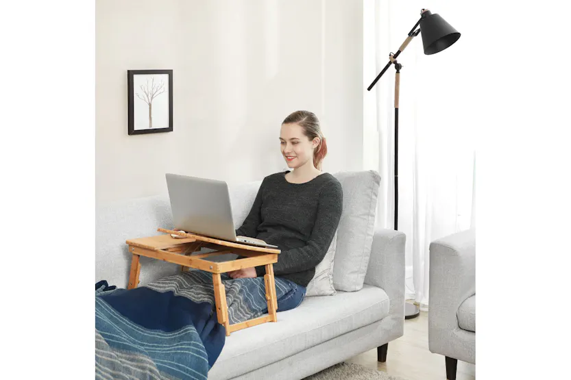 Songmics Adjustable Laptop Desk | Natural Bamboo Songmics Adjustable Laptop Desk | Natural Bamboo