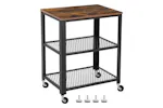 Vasagle Industrial Serving Cart with Shelve | Rustic Brown Vasagle Industrial Serving Cart with Shelve | Rustic Brown
