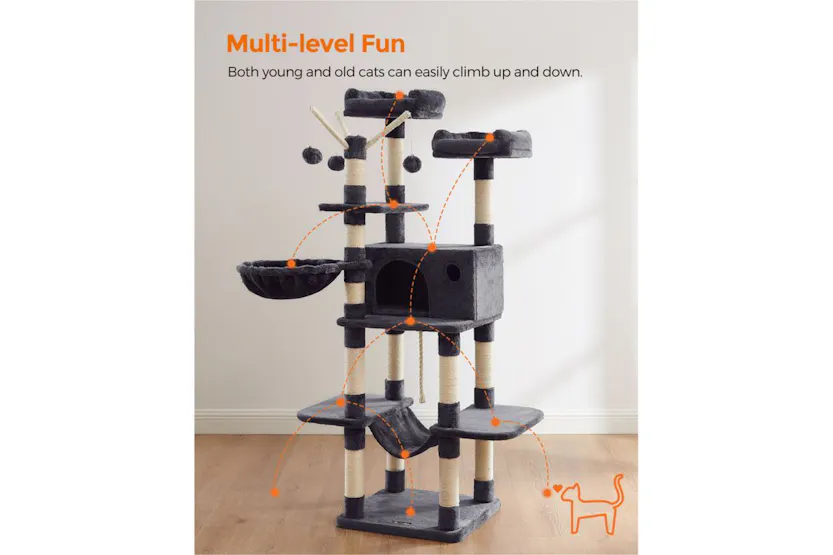 Feandrea Cat Tree | Smoky Gray Feandrea Cat Tree | Smoky Gray