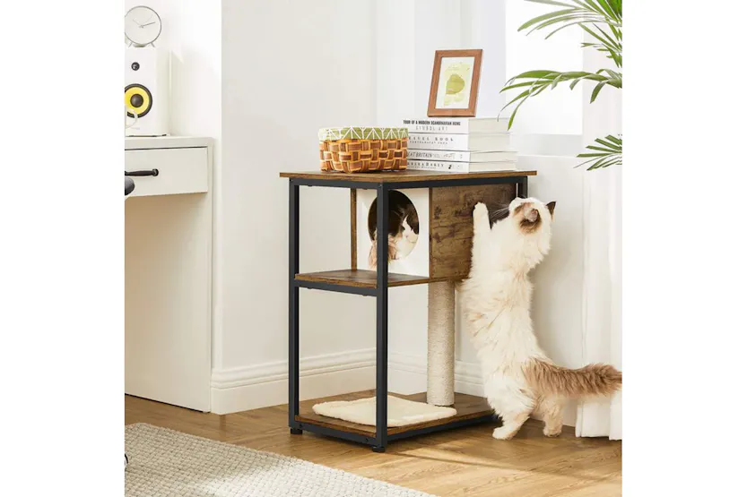 Feandrea Cat Tree and End Table | Rustic Brown Feandrea Cat Tree and End Table | Rustic Brown