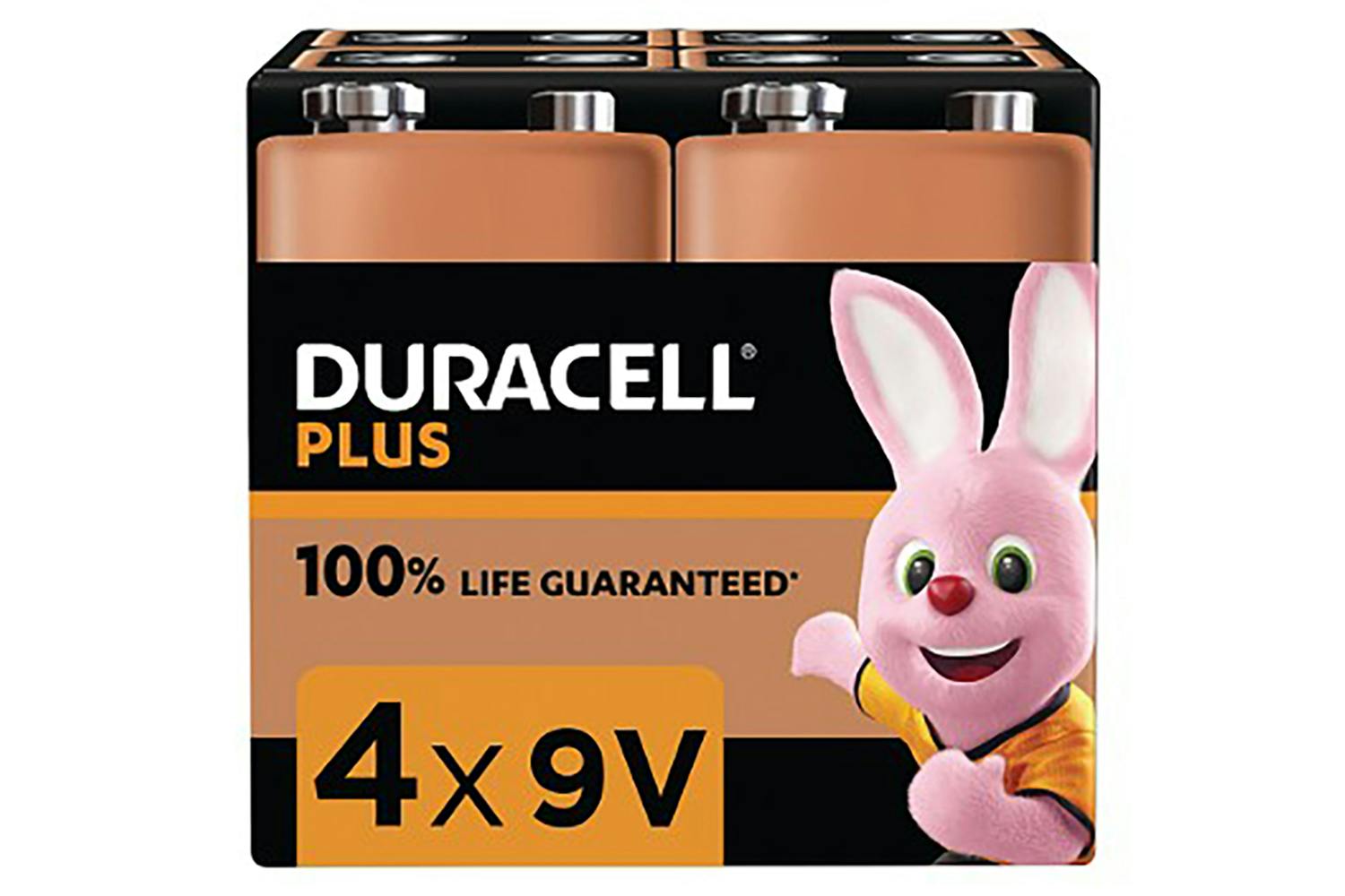 Duracell Plus 9V Alkaline Battery | Pack of 4
