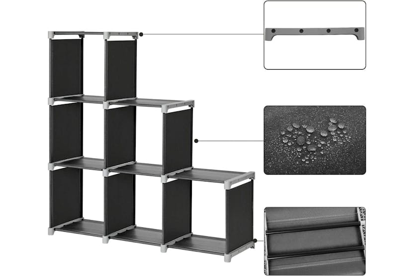 Songmics 3 Tiers Storage Cube Bookcases | Black Songmics 3 Tiers Storage Cube Bookcases | Black