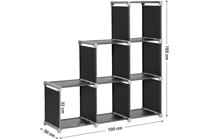 Songmics 3 Tiers Storage Cube Bookcases | Black Songmics 3 Tiers Storage Cube Bookcases | Black