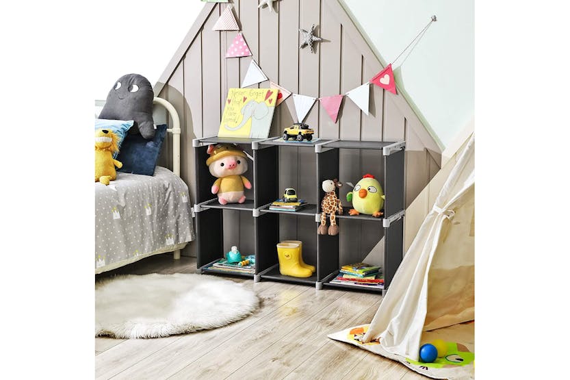 Songmics 3 Tiers Storage Cube Bookcases | Black Songmics 3 Tiers Storage Cube Bookcases | Black