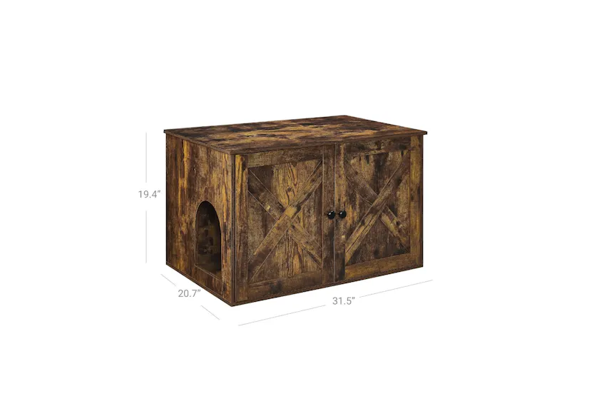 Feandrea Hidden Cat Litter Box Enclosure | Rustic Brown Feandrea Hidden Cat Litter Box Enclosure | Rustic Brown