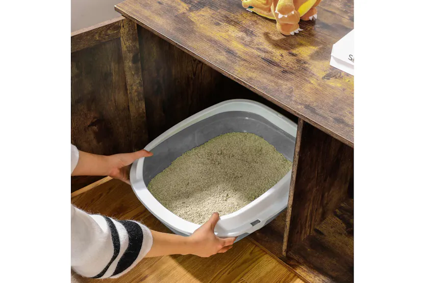 Feandrea Hidden Cat Litter Box Enclosure | Rustic Brown Feandrea Hidden Cat Litter Box Enclosure | Rustic Brown