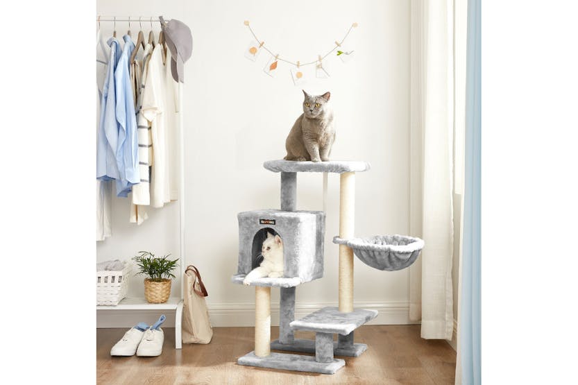Feandrea Small Cat Tower with Hammock | Light Grey Feandrea Small Cat Tower with Hammock | Light Grey