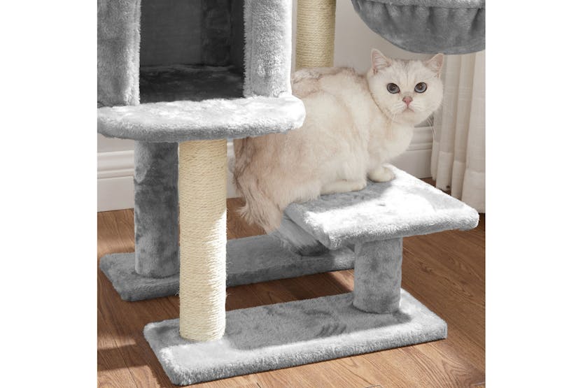 Feandrea Small Cat Tower with Hammock | Light Grey Feandrea Small Cat Tower with Hammock | Light Grey