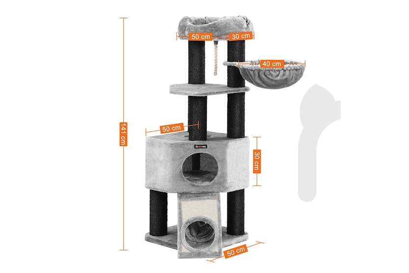 Feandrea Cat Tree | Light Grey & Black Sisal Feandrea Cat Tree | Light Grey & Black Sisal