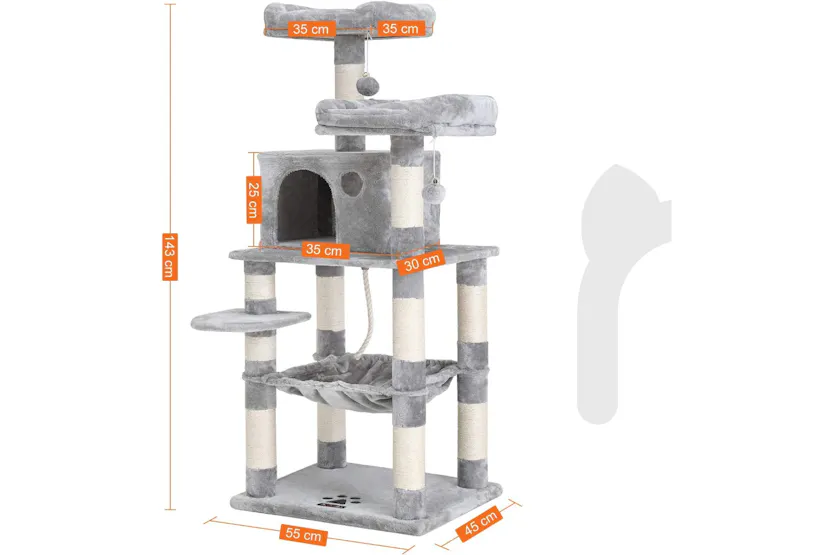 Feandrea Dual Platforms Cat Tree | Light Grey Feandrea Dual Platforms Cat Tree | Light Grey