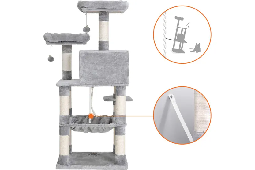 Feandrea Dual Platforms Cat Tree | Light Grey Feandrea Dual Platforms Cat Tree | Light Grey