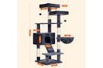 Feandrea UPCT160G01 55.9" Large Cat Tower with Bed | Smoky Grey Feandrea UPCT160G01 55.9" Large Cat Tower with Bed | Smoky Grey
