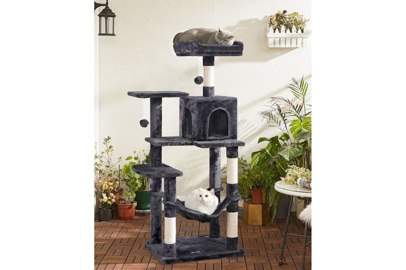 Feandrea UPCT161G01 Cat Tree with Steps & Caves | Smoky Grey Feandrea UPCT161G01 Cat Tree with Steps & Caves | Smoky Grey