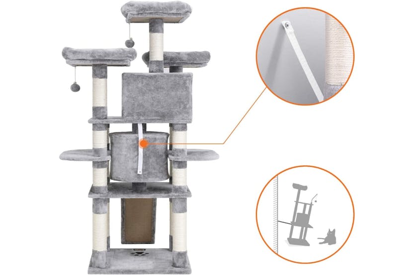 Feandrea UPCT18W Large Size Cat Tree | Smoke Grey Feandrea UPCT18W Large Size Cat Tree | Smoke Grey