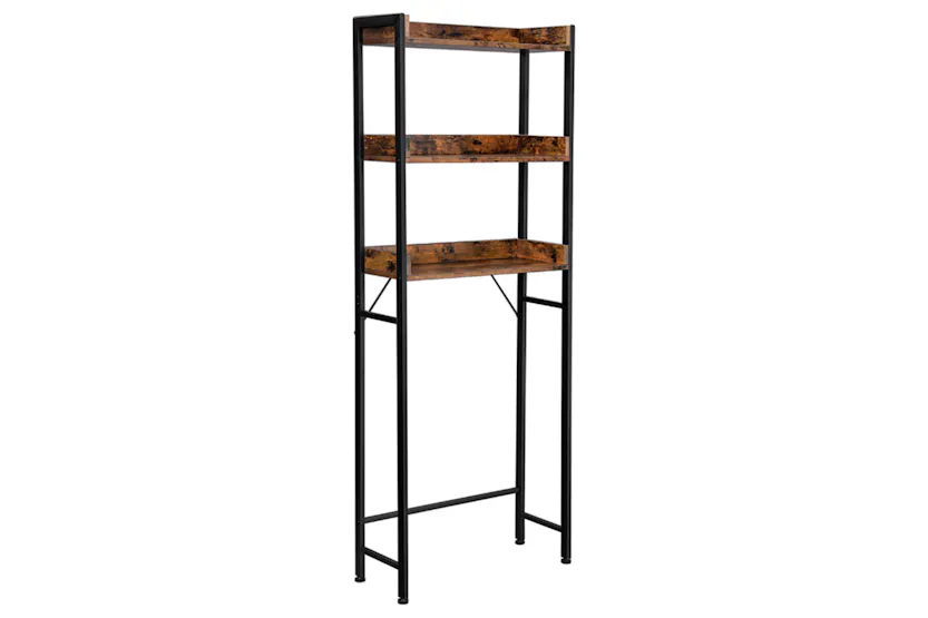 Vasagle Tall Bathroom Storage Shelf | Rustic Brown & Black Vasagle Tall Bathroom Storage Shelf | Rustic Brown & Black