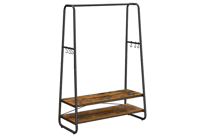 Vasagle Industrial Clothes Rack with Shelves | Rustic Brown & Black Vasagle Industrial Clothes Rack with Shelves | Rustic Brown & Black