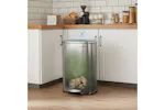 Songmics Step-Open Trash Can with Lid | Silver Songmics Step-Open Trash Can with Lid | Silver