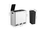 Songmics Triple Trash Can | Silver Songmics Triple Trash Can | Silver