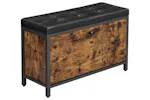 Vasagle Shoe Bench with Flip Door | Rustic Brown & Black Vasagle Shoe Bench with Flip Door | Rustic Brown & Black