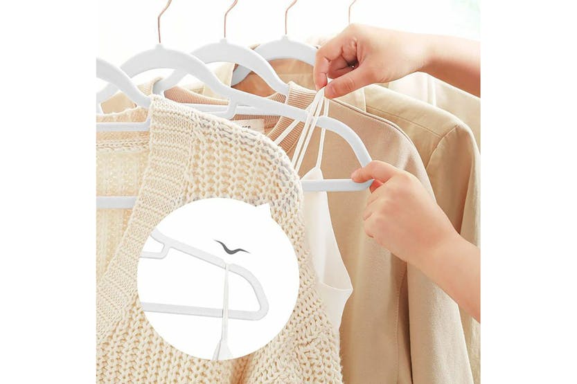Songmics Non-Slip Clothes Hangers | White | 50 Pack Songmics Non-Slip Clothes Hangers | White | 50 Pack