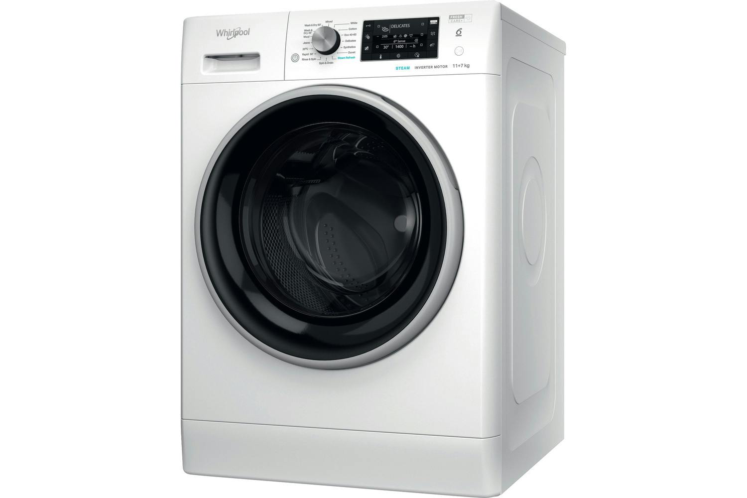 Whirlpool 11kg Washer / 7kg Dryer Freestanding Washer Dryer | FFWDD1174269BSV