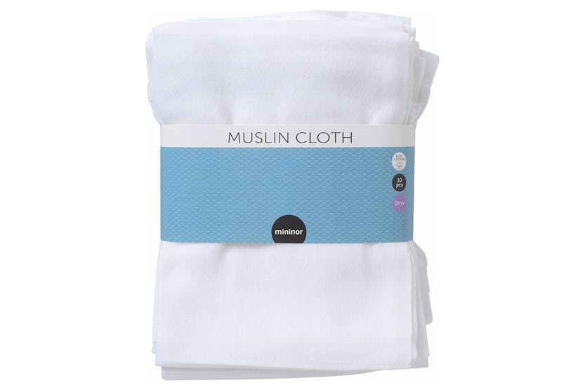 Mininor Muslin Cloth | White |10 Pieces Mininor Muslin Cloth | White |10 Pieces