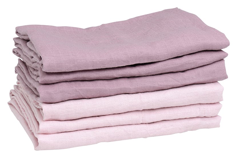 Mininor Organic Muslin Cloth | Rose/Heath Flower | 6 Pieces Mininor Organic Muslin Cloth | Rose/Heath Flower | 6 Pieces