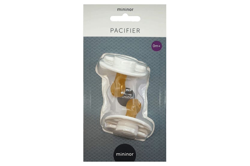 Mininor Round Latex Soother | 0m+ | White Mininor Round Latex Soother | 0m+ | White