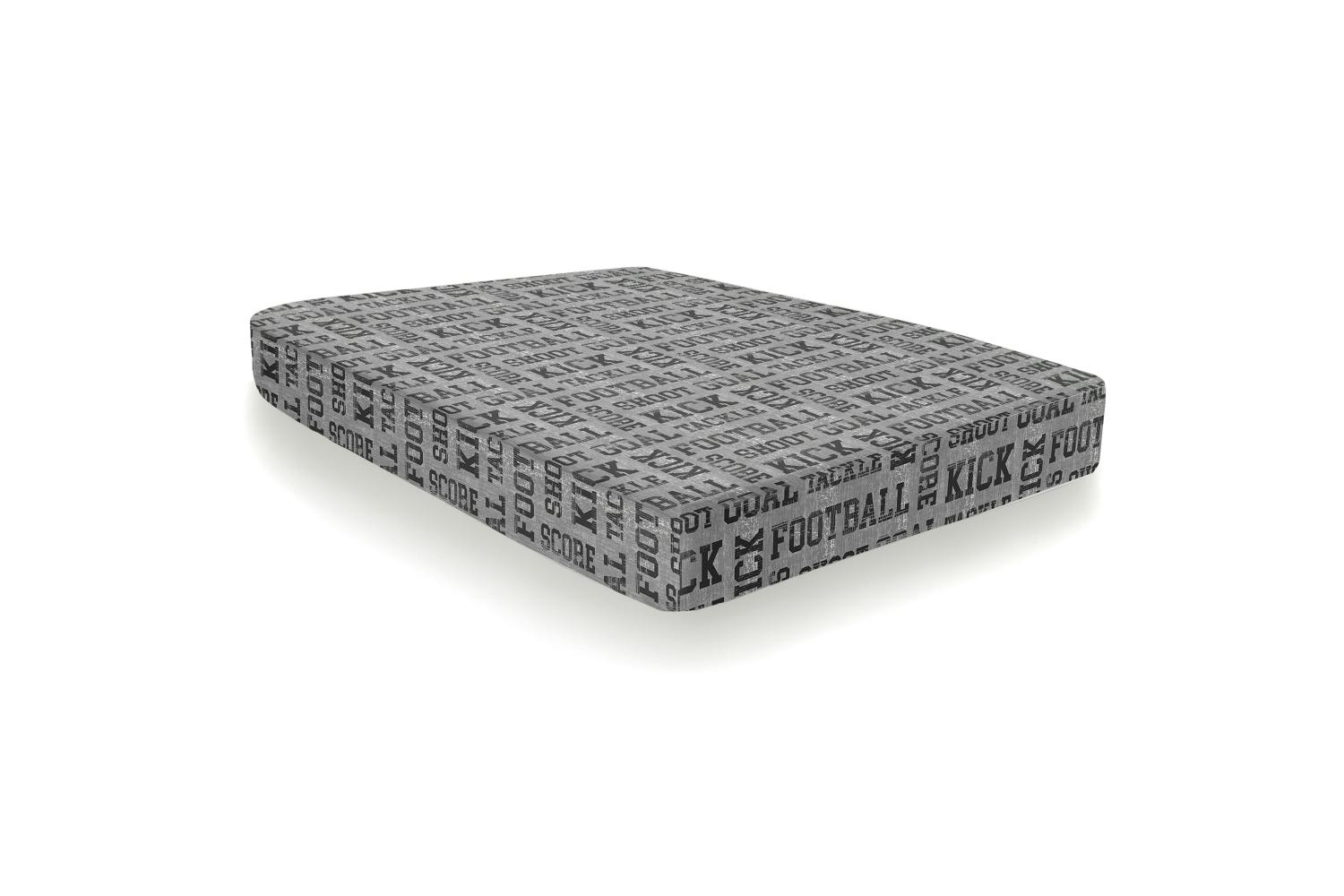 The Linen Room | Footy Fitted Sheet | Grey | Single