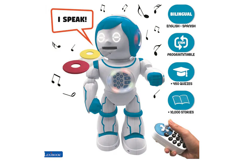 Lexibook ROB90EN Powerman Kid Educational and Bilingual English/Spanish Robot Lexibook ROB90EN Powerman Kid Educational and Bilingual English/Spanish Robot