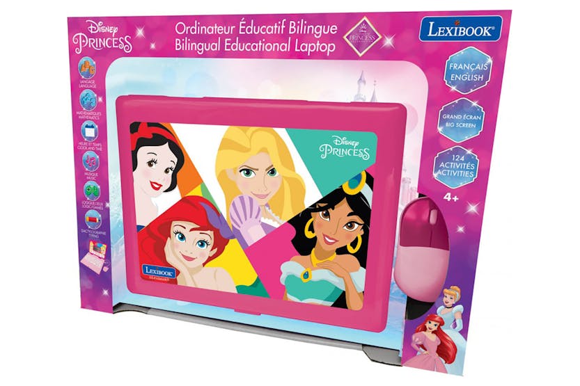 Lexibook JC598DPi1 Disney Princesses Educational and Bilingual Laptop French/English with 124 Activities Lexibook JC598DPi1 Disney Princesses Educational and Bilingual Laptop French/English with 124 Activities