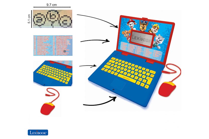Lexibook JC598PAi1 Pat Patrouille Paw Patrol Chase Marshall Ordinateur Educatif Bilingue Francaise/Anglais Lexibook JC598PAi1 Pat Patrouille Paw Patrol Chase Marshall Ordinateur Educatif Bilingue Francaise/Anglais
